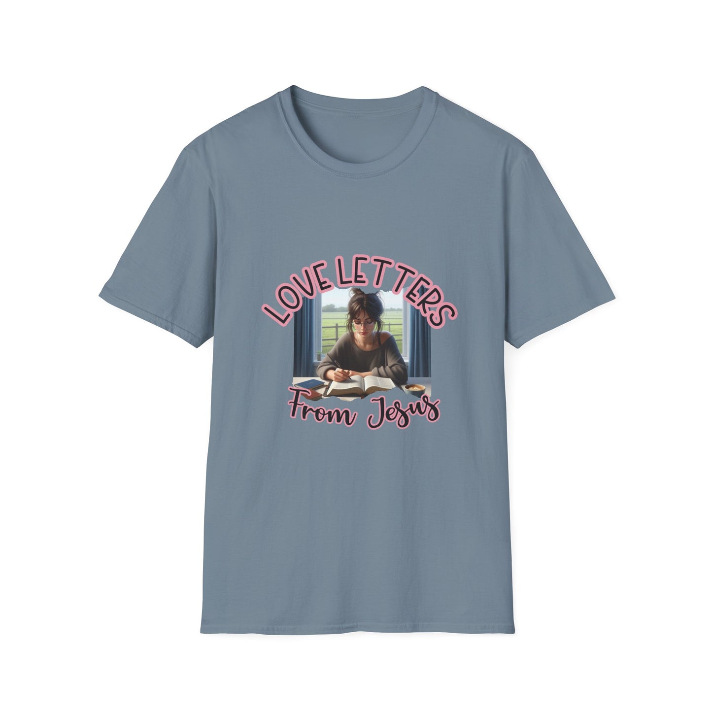 Inspirational Love Letters T-Shirt, Christian Tee, Faith-Based Clothing, Gift for Her, Religious Apparel, Church Outfit