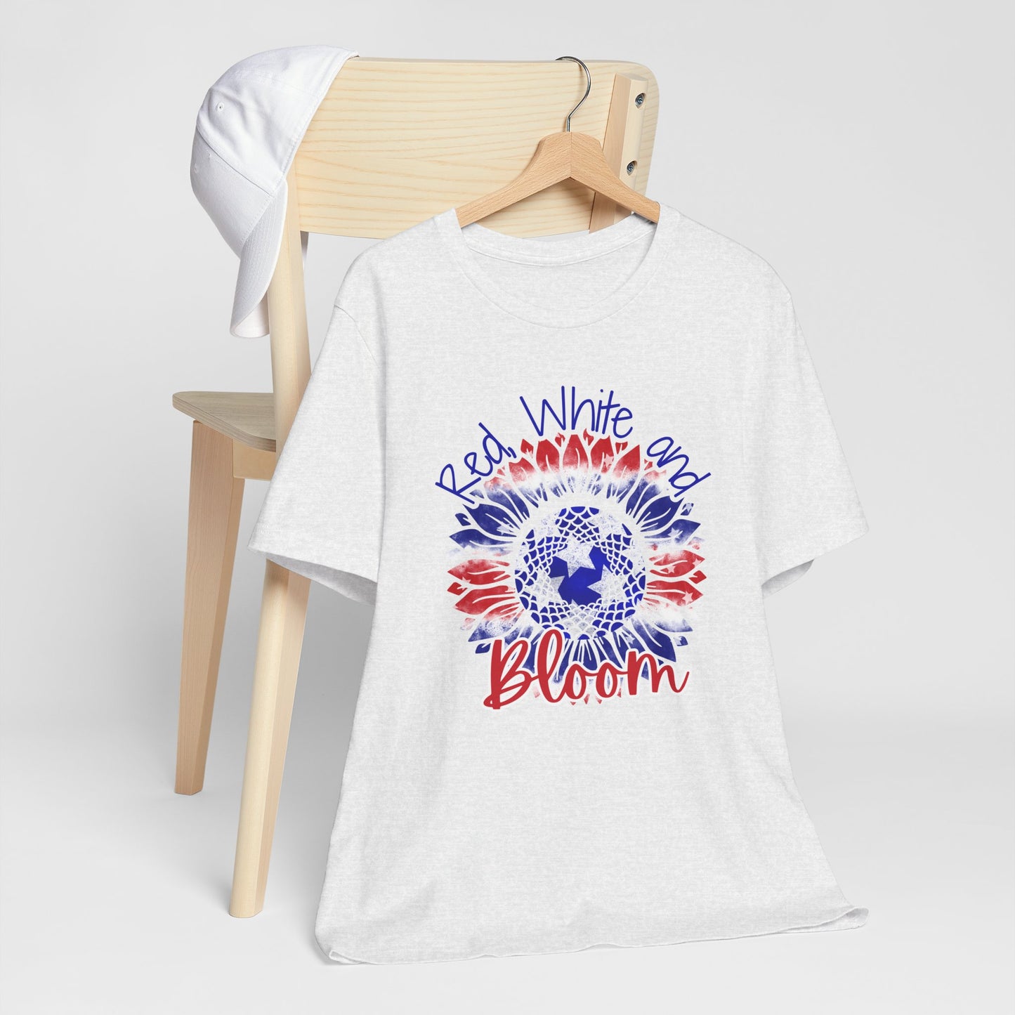 Red, White and Bloom β Patriotic Sunflower T-Shirt
