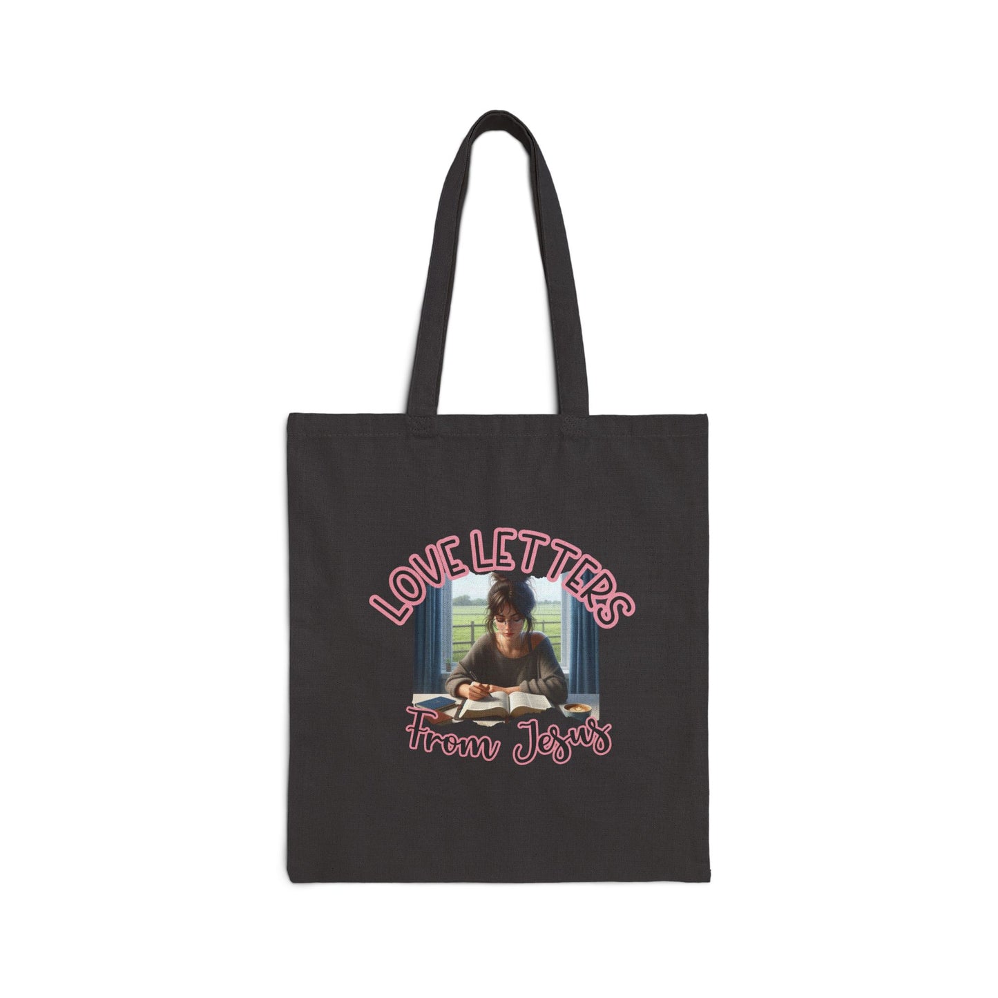Love Letters from Jesus Tote Bag – Inspirational Cotton Canvas Carryall for Everyday Use, Church, Gifts, Shopping, Eco-Friendly