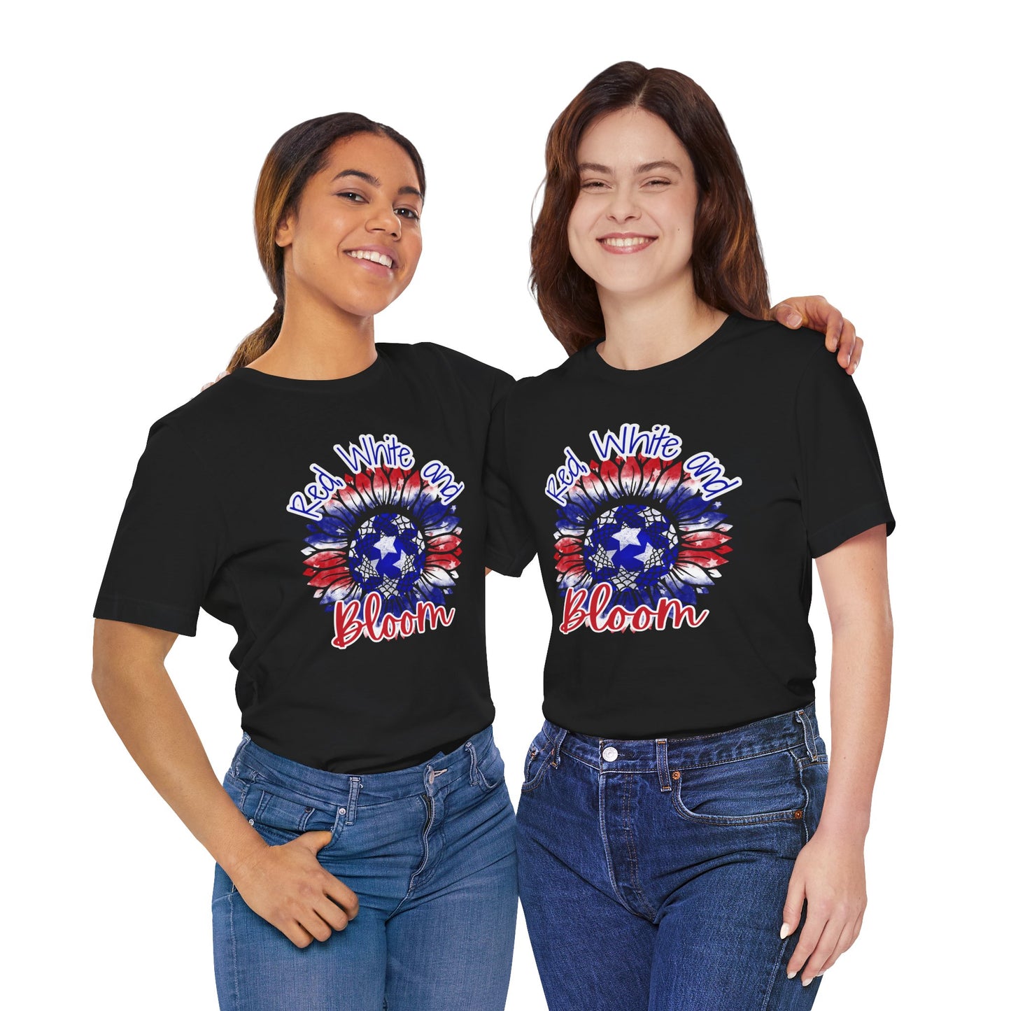 Red, White and Bloom β Patriotic Sunflower T-Shirt
