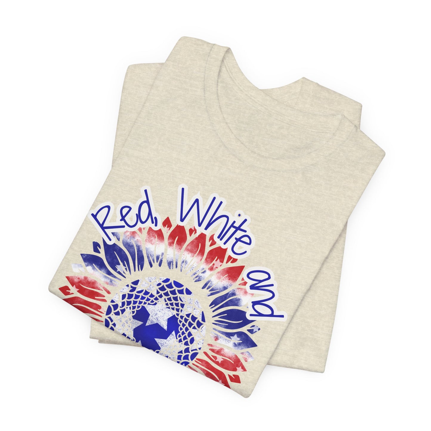 Red, White and Bloom β Patriotic Sunflower T-Shirt