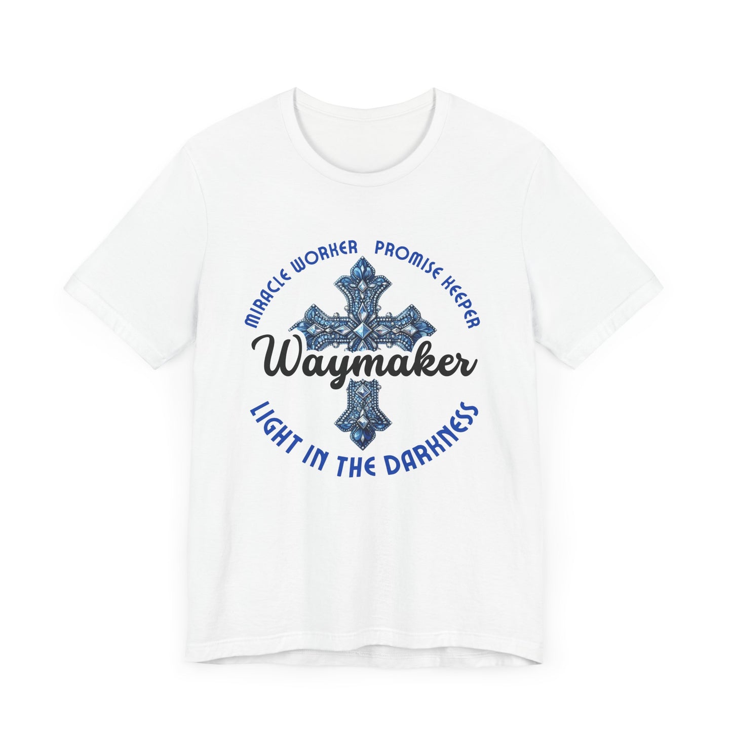 Waymaker – Christian Worship T-Shirt with Jeweled Cross