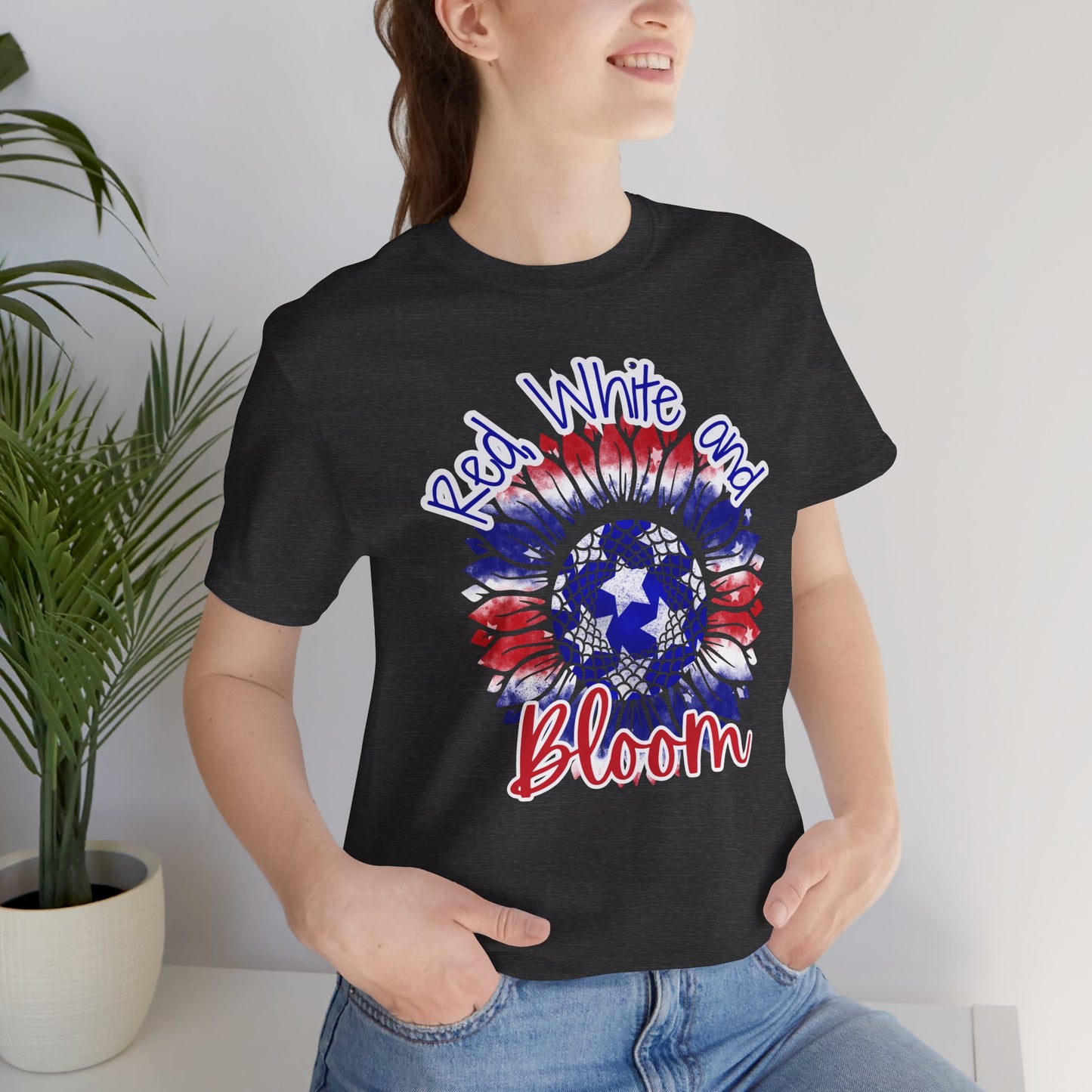 Red, White and Bloom β Patriotic Sunflower T-Shirt