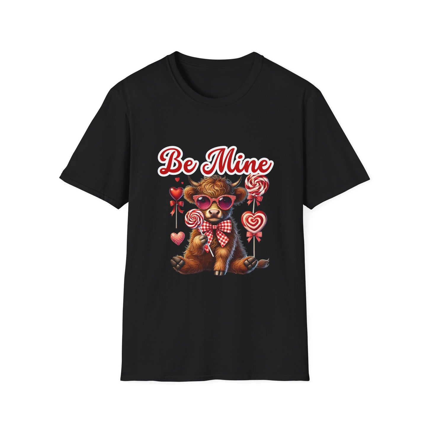 Highland Cow Valentine Be Mine Unisex T-Shirt