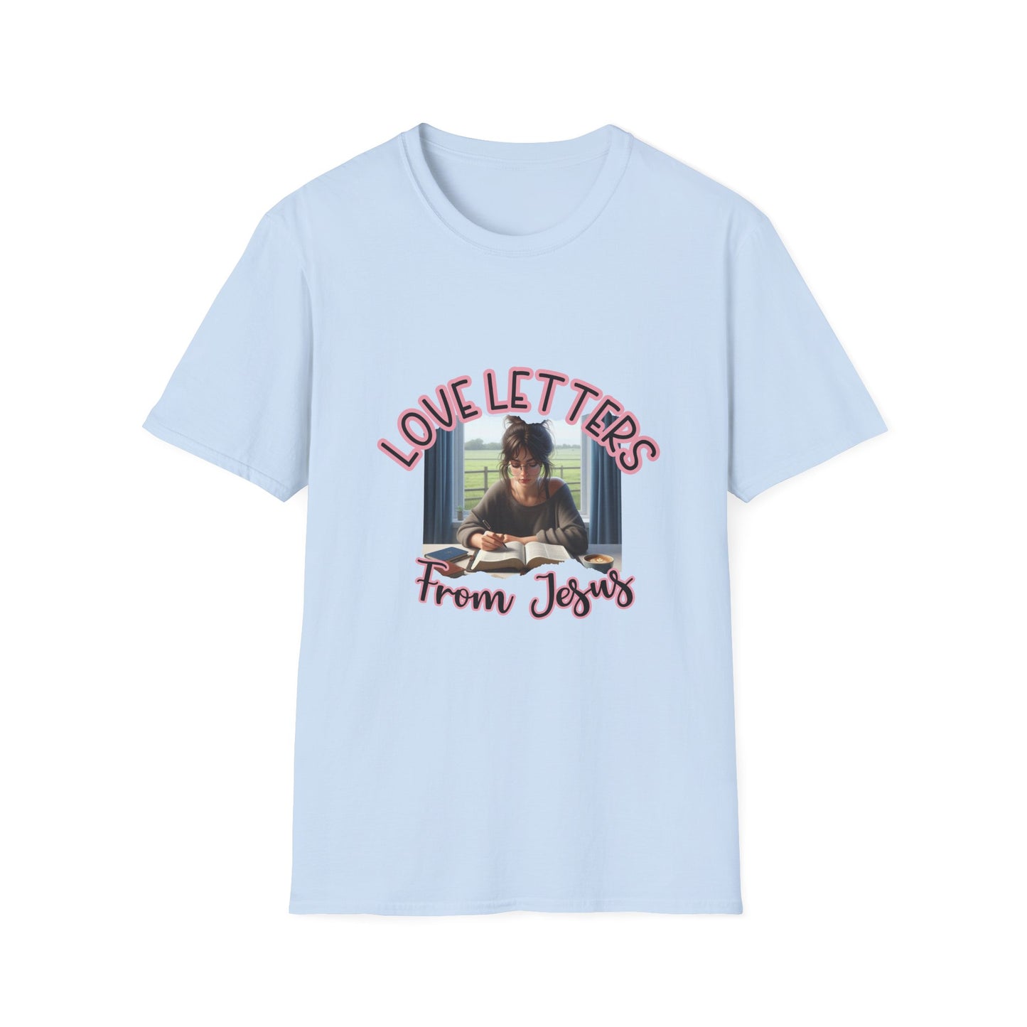 Inspirational Love Letters T-Shirt, Christian Tee, Faith-Based Clothing, Gift for Her, Religious Apparel, Church Outfit