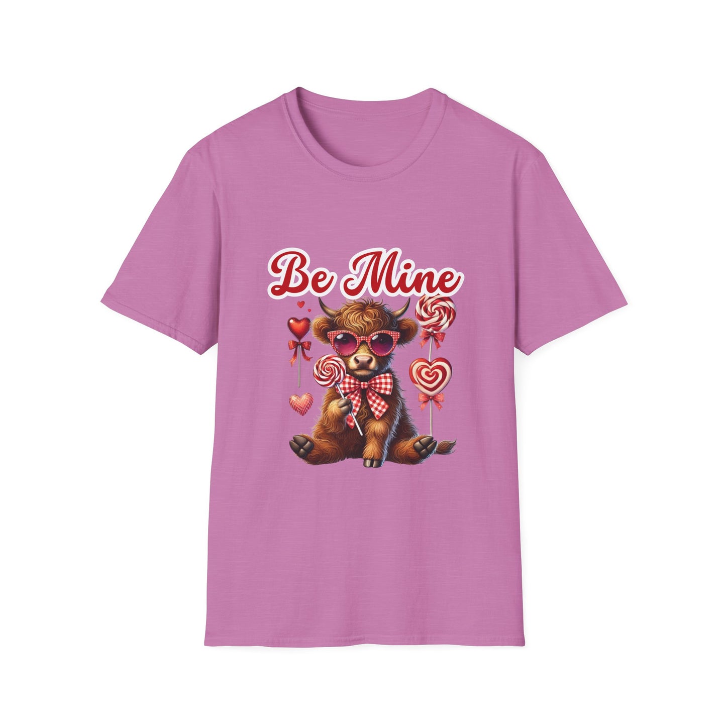 Highland Cow Valentine Be Mine Unisex T-Shirt