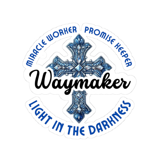 Waymaker Kiss-Cut Stickers | Inspirational Stickers for Laptops, Journals, Water Bottles, Gifts, Faith Decor