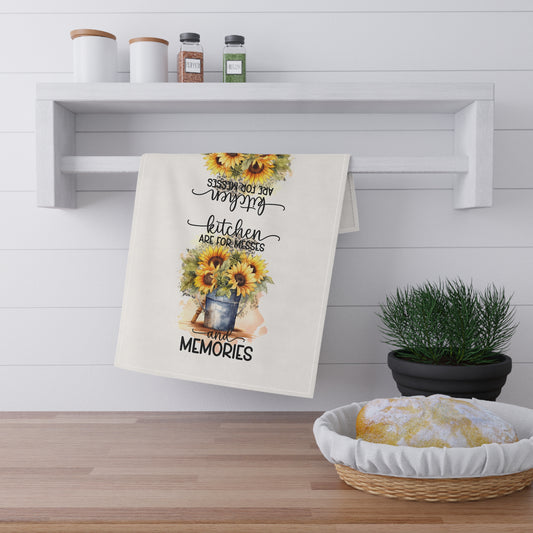 Kitchen Tea Towels - Messes and Memories Sunflower Jar Design