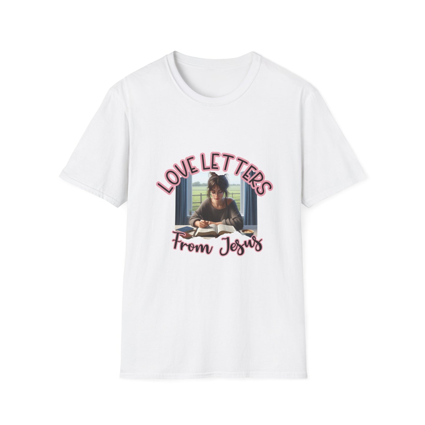 Inspirational Love Letters T-Shirt, Christian Tee, Faith-Based Clothing, Gift for Her, Religious Apparel, Church Outfit