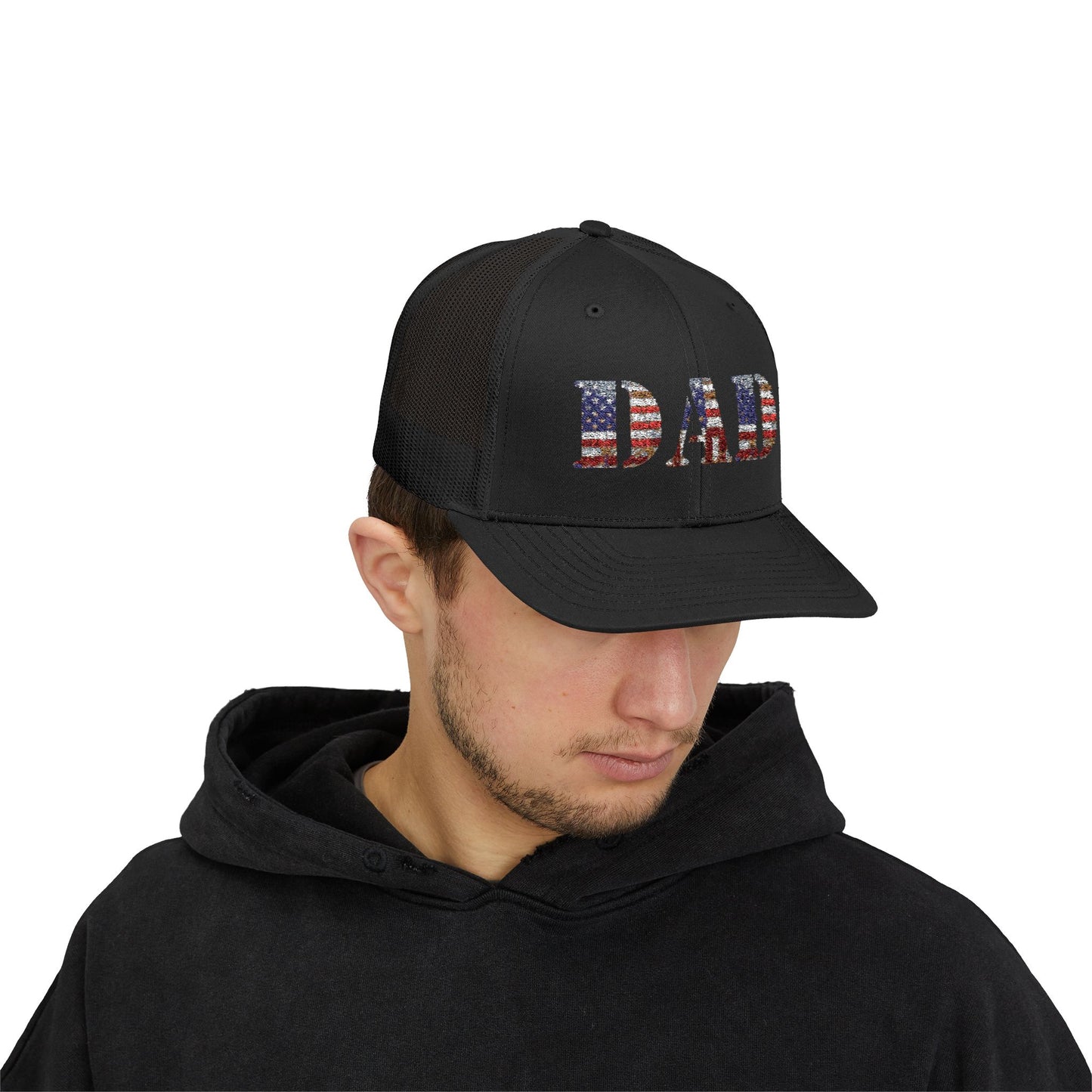 Patriotic Dad Snapback Trucker Cap - Perfect Gift for Father's Day, Birthday, Casual Wear, BBQs, and Outdoor Activities, Stylish Dad Hat