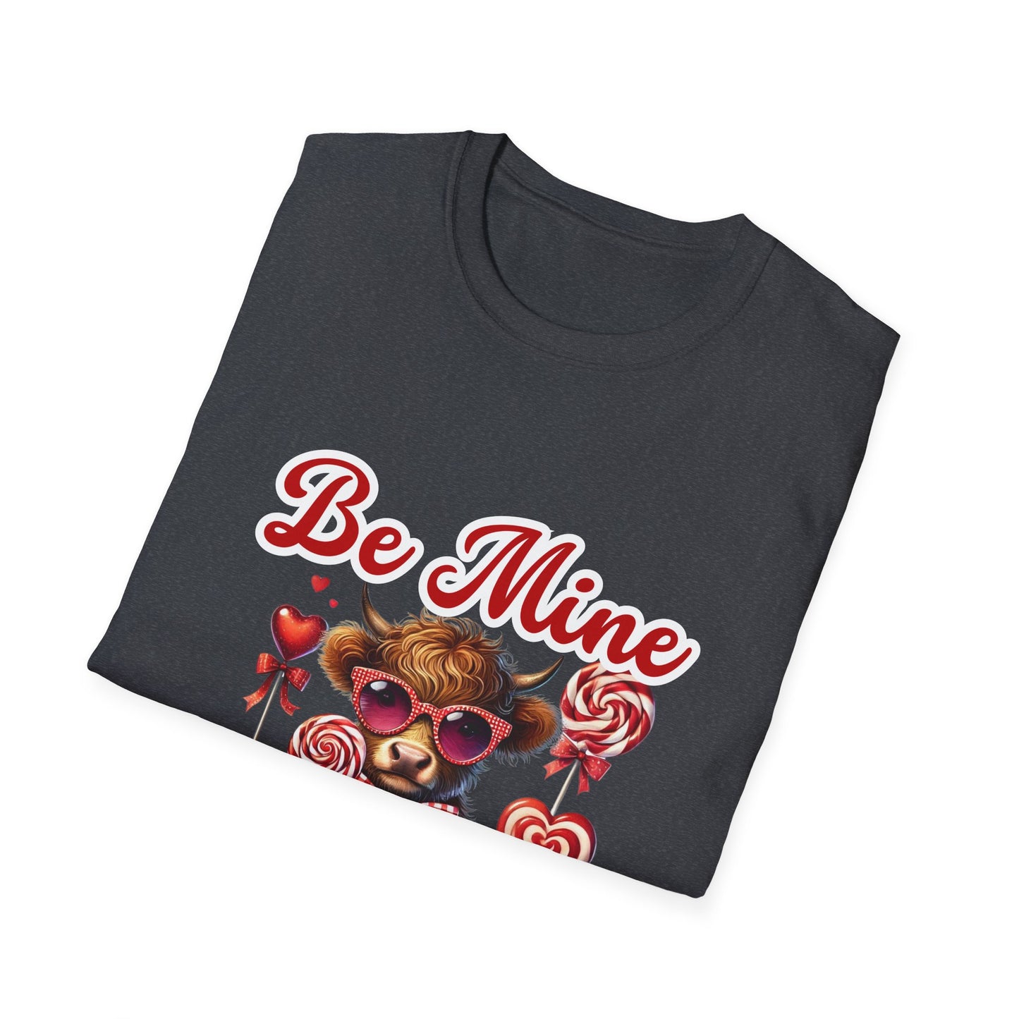 Highland Cow Valentine Be Mine Unisex T-Shirt