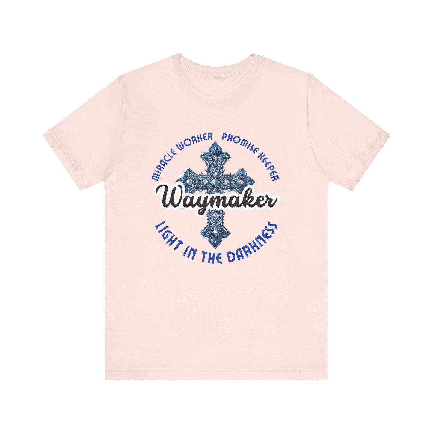 Waymaker – Christian Worship T-Shirt with Jeweled Cross