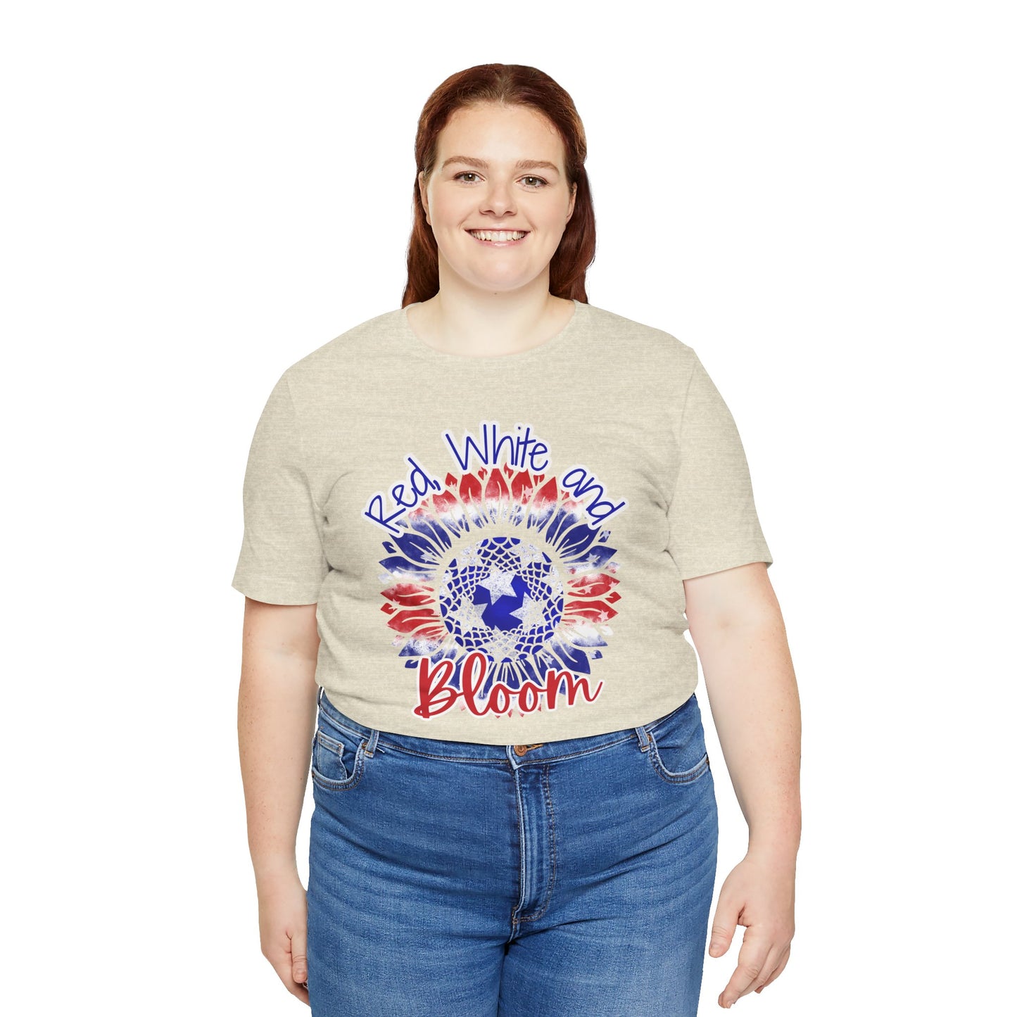 Red, White and Bloom β Patriotic Sunflower T-Shirt