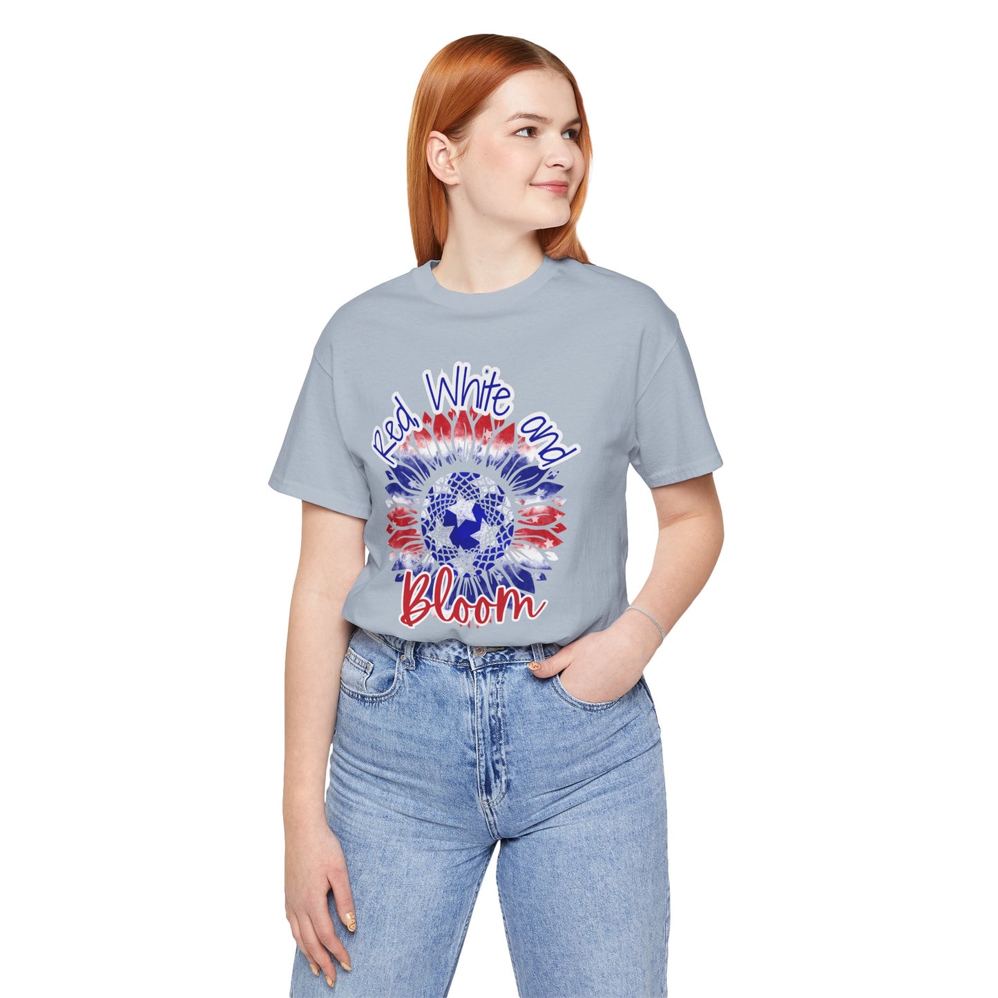 Red, White and Bloom β Patriotic Sunflower T-Shirt