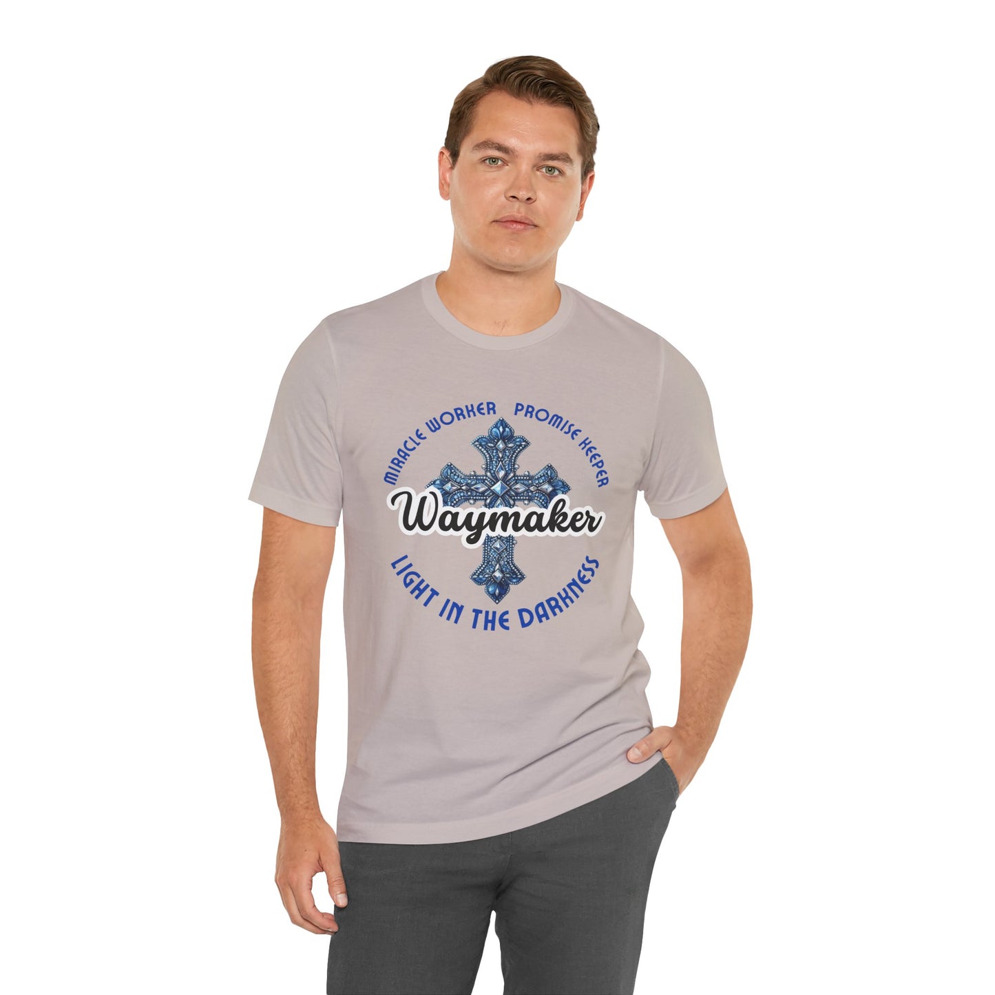 Waymaker – Christian Worship T-Shirt with Jeweled Cross