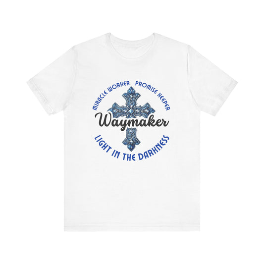 Waymaker – Christian Worship T-Shirt with Jeweled Cross