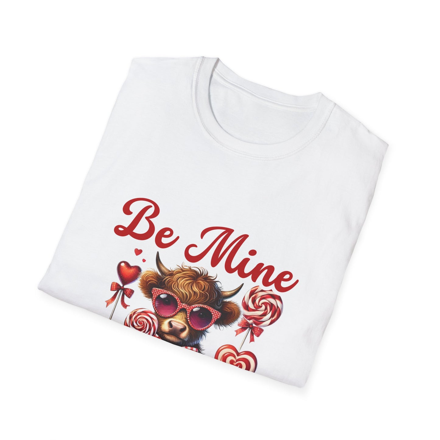 Highland Cow Valentine Be Mine Unisex T-Shirt