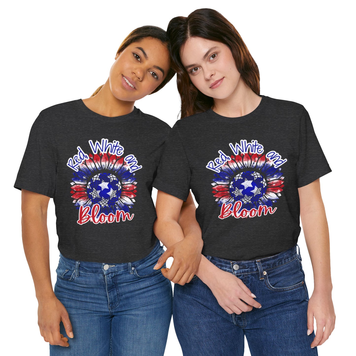 Red, White and Bloom β Patriotic Sunflower T-Shirt