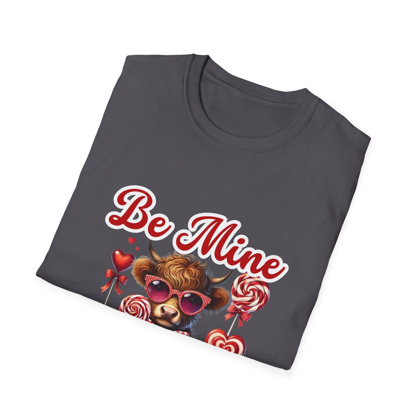 Highland Cow Valentine Be Mine Unisex T-Shirt