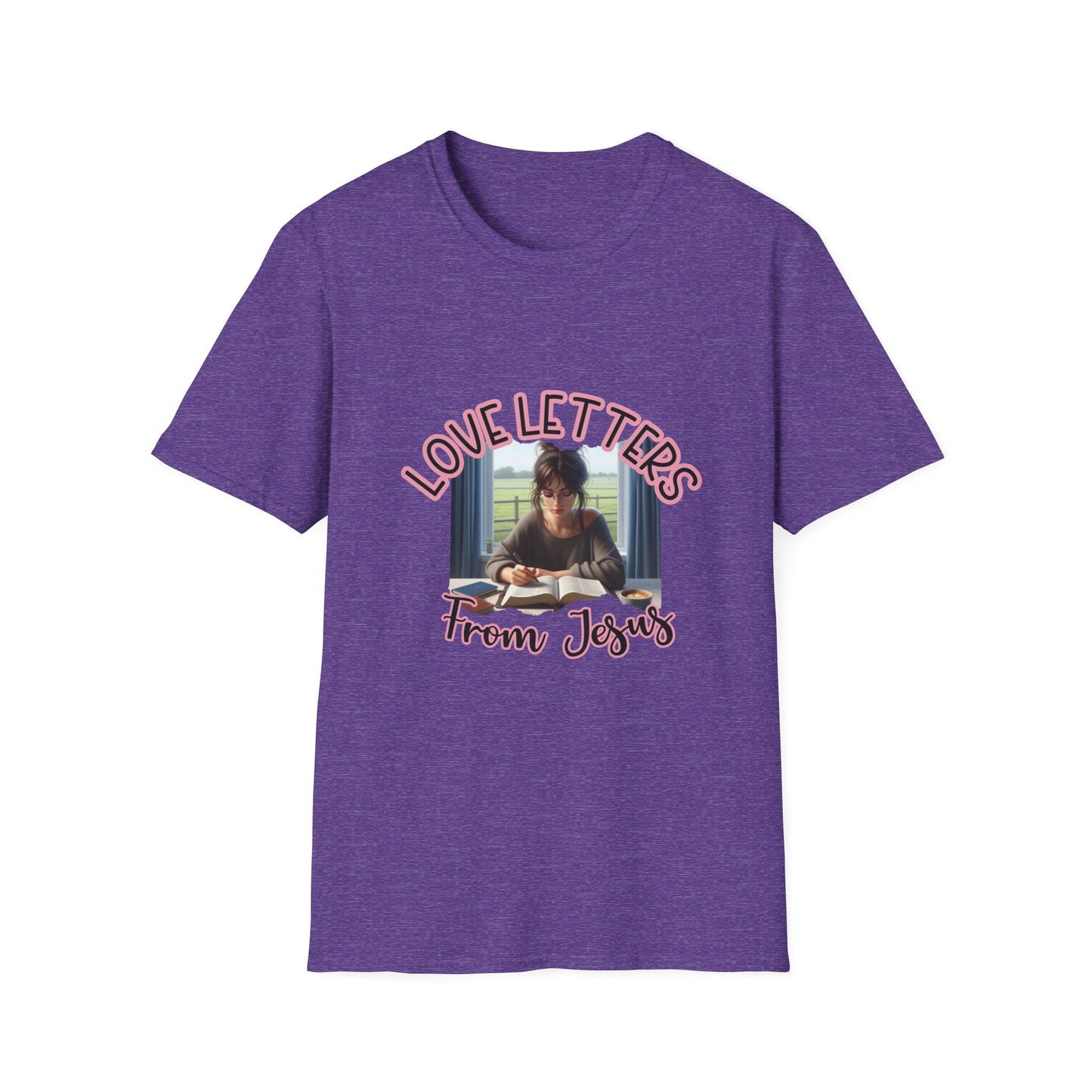 Inspirational Love Letters T-Shirt, Christian Tee, Faith-Based Clothing, Gift for Her, Religious Apparel, Church Outfit