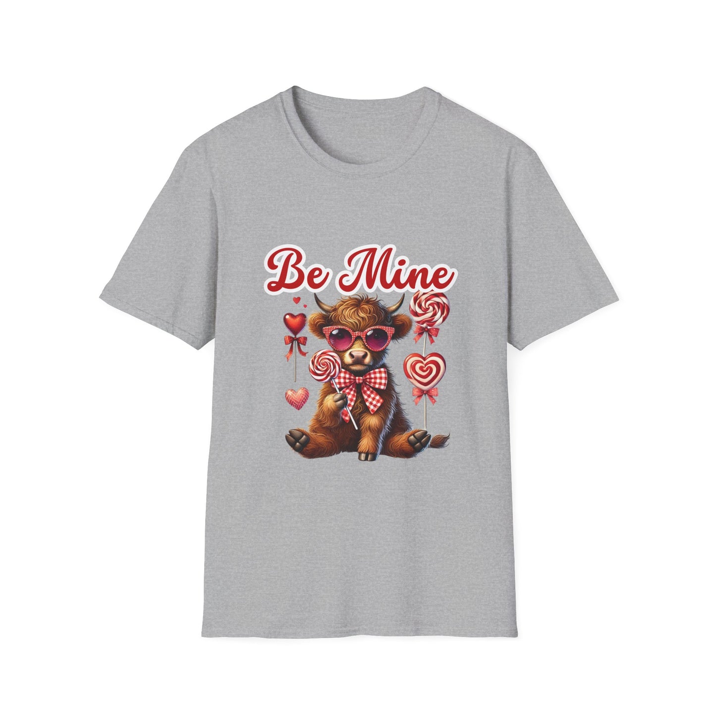 Highland Cow Valentine Be Mine Unisex T-Shirt