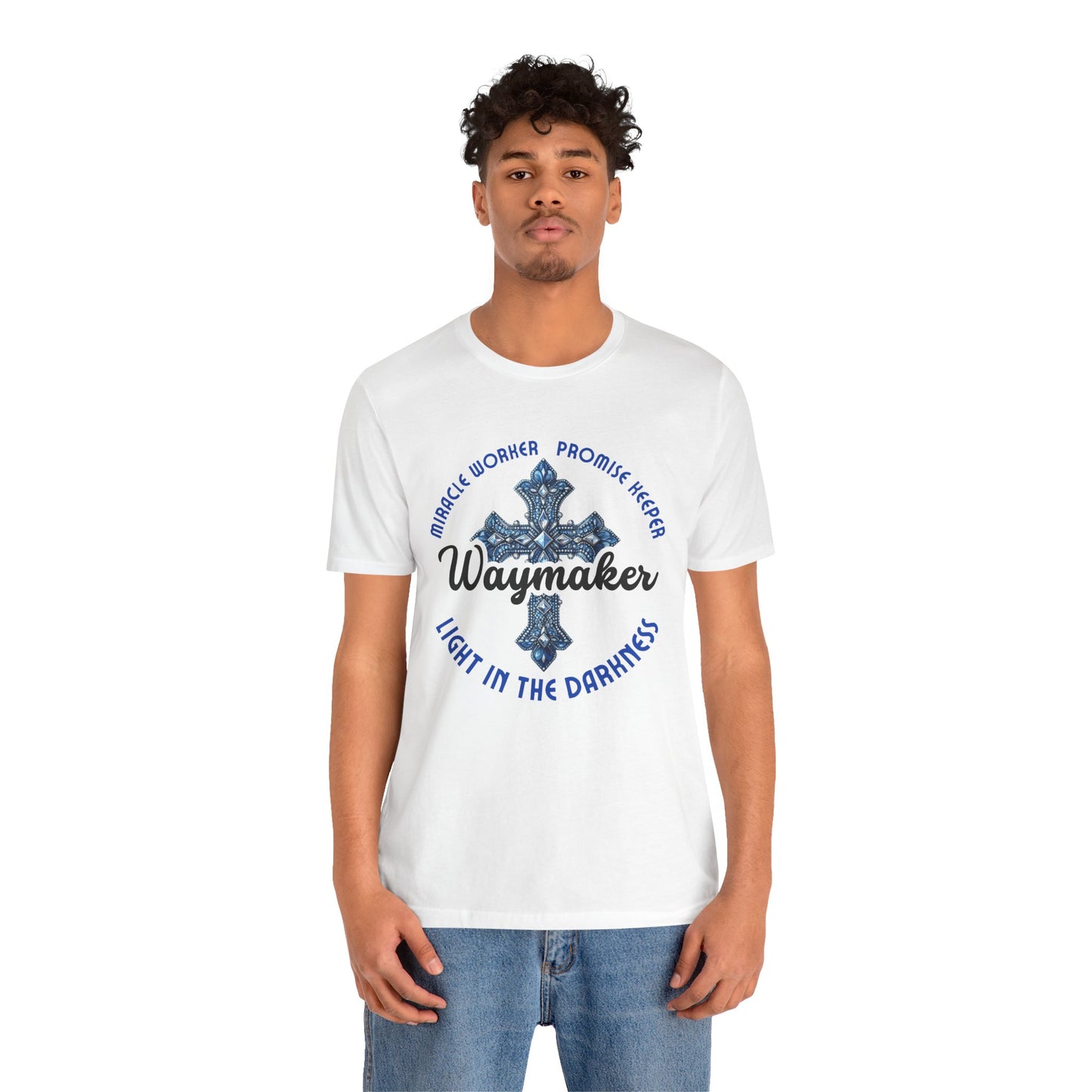 Waymaker – Christian Worship T-Shirt with Jeweled Cross