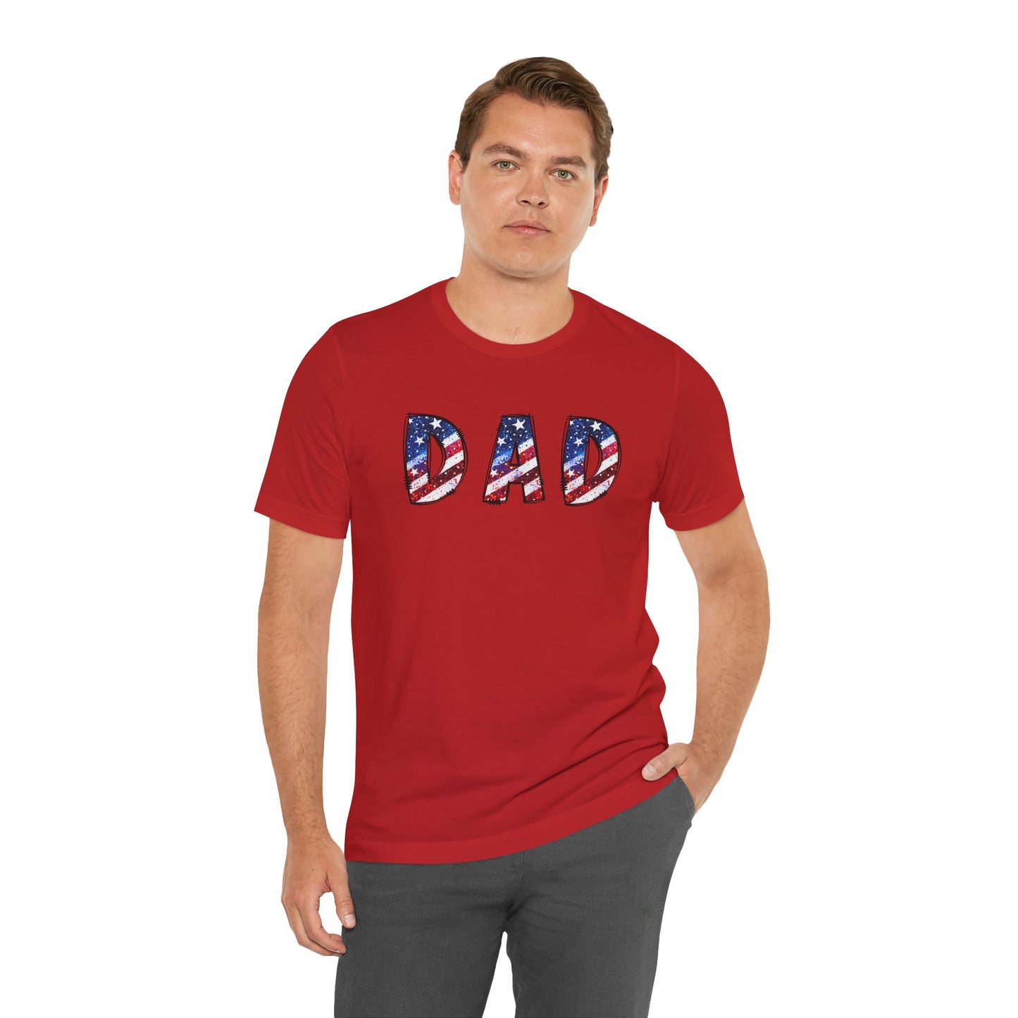 Patriotic Dad Tee - Perfect for Father's Day, July 4th Celebrations, Gift for Dads, American Flag Shirt