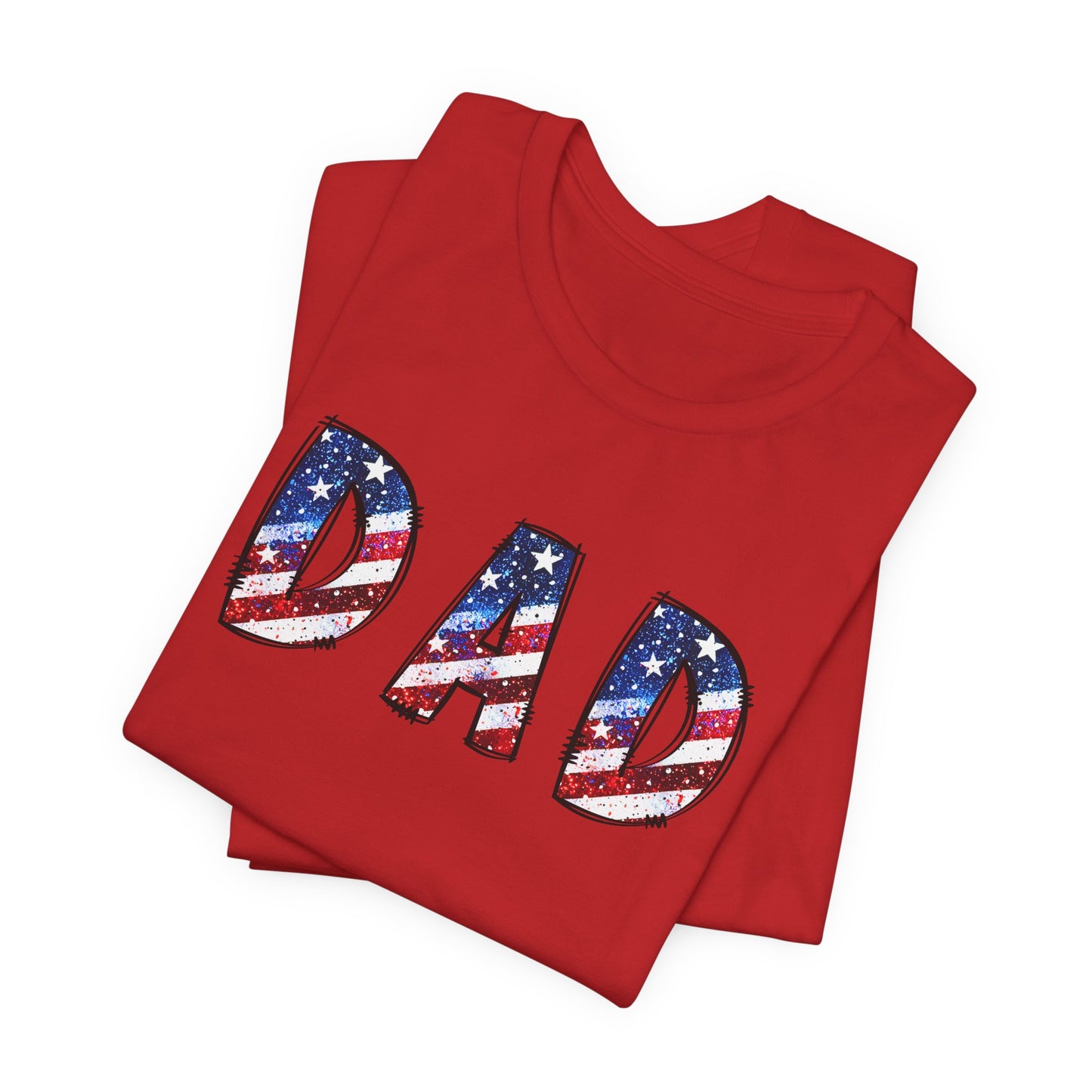 Patriotic Dad Tee - Perfect for Father's Day, July 4th Celebrations, Gift for Dads, American Flag Shirt