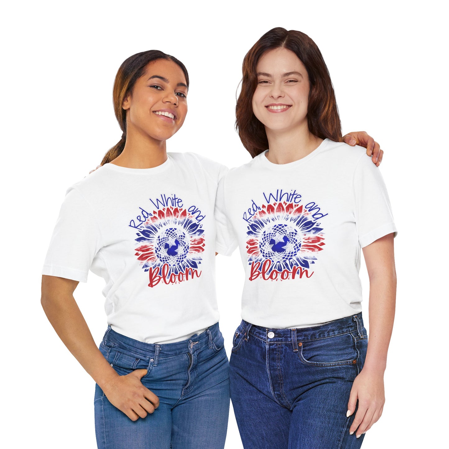 Red, White and Bloom β Patriotic Sunflower T-Shirt
