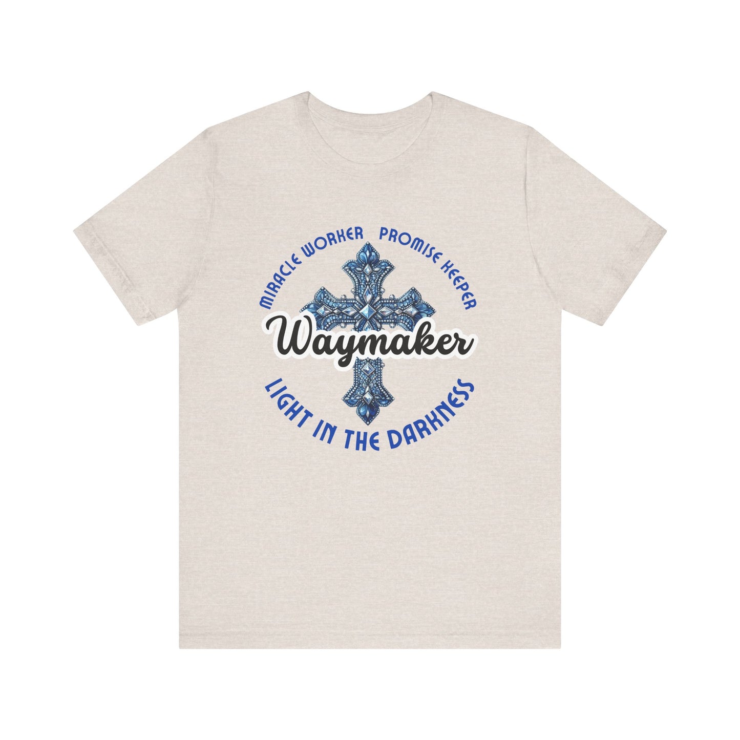 Waymaker – Christian Worship T-Shirt with Jeweled Cross