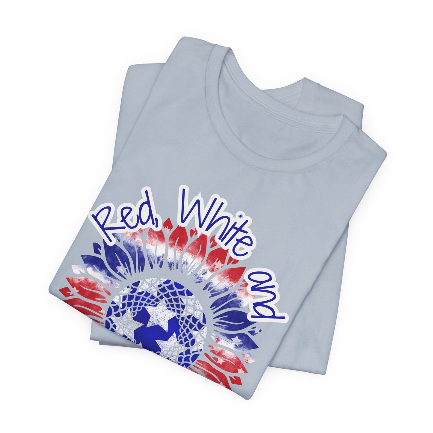 Red, White and Bloom β Patriotic Sunflower T-Shirt