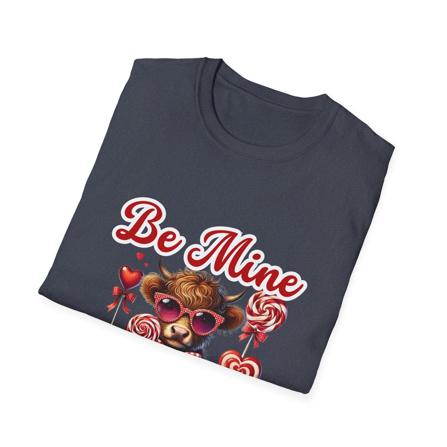 Highland Cow Valentine Be Mine Unisex T-Shirt