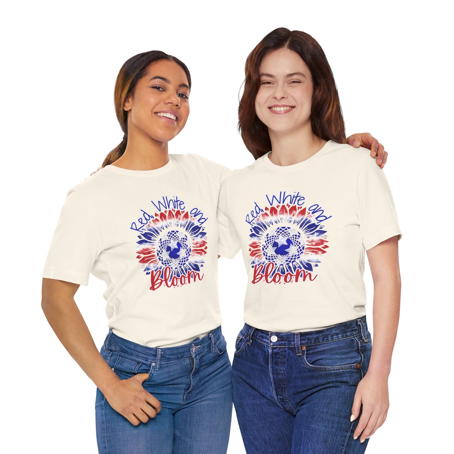 Red, White and Bloom β Patriotic Sunflower T-Shirt