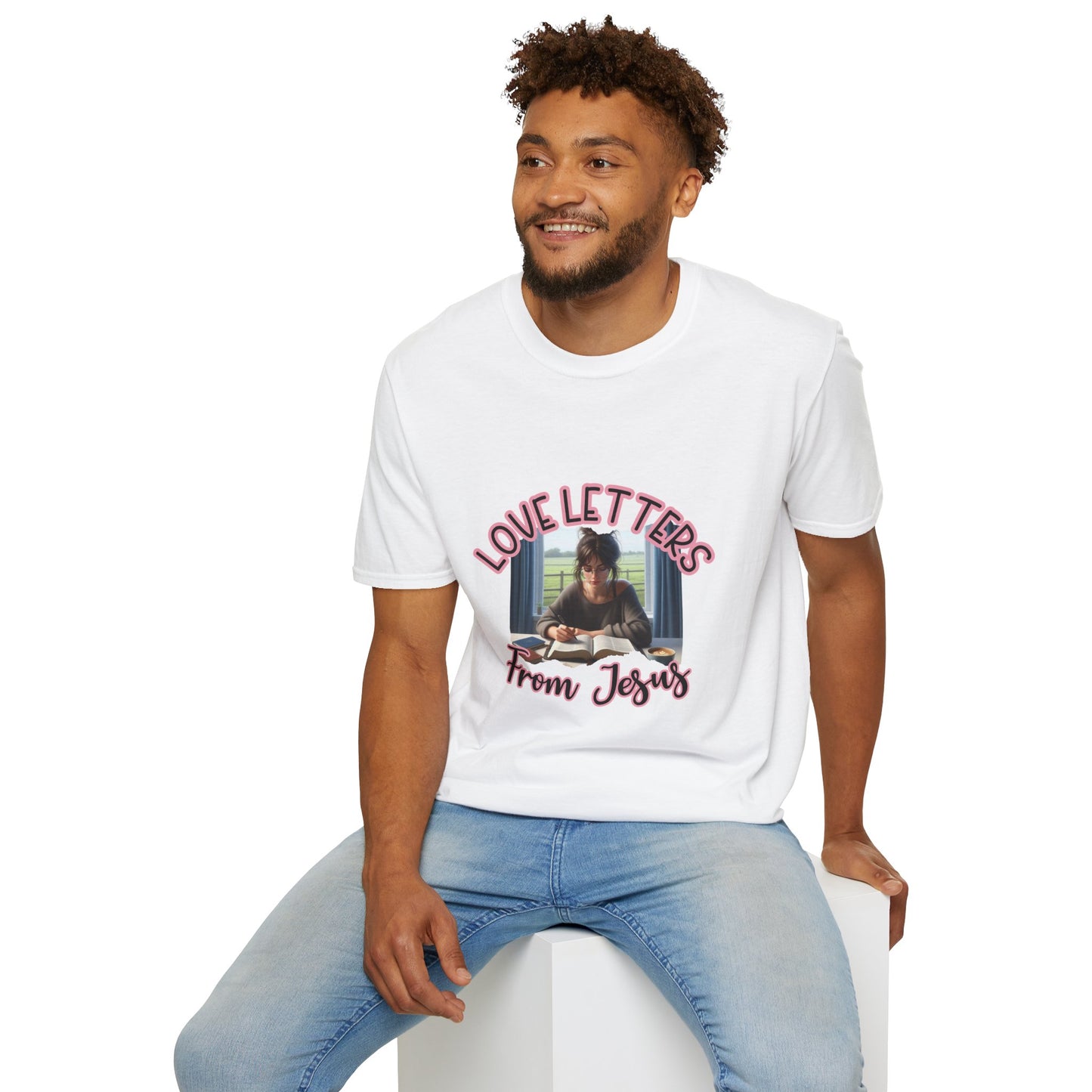 Inspirational Love Letters T-Shirt, Christian Tee, Faith-Based Clothing, Gift for Her, Religious Apparel, Church Outfit