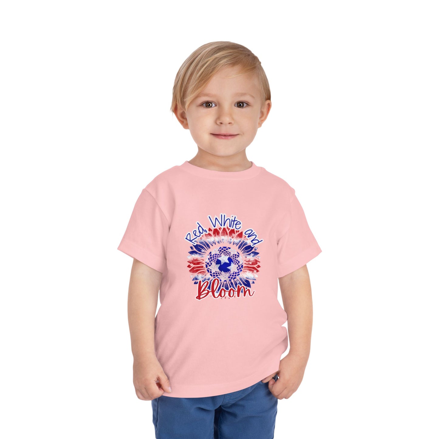 Red, White and Bloom β Patriotic Sunflower Kids T-Shirt