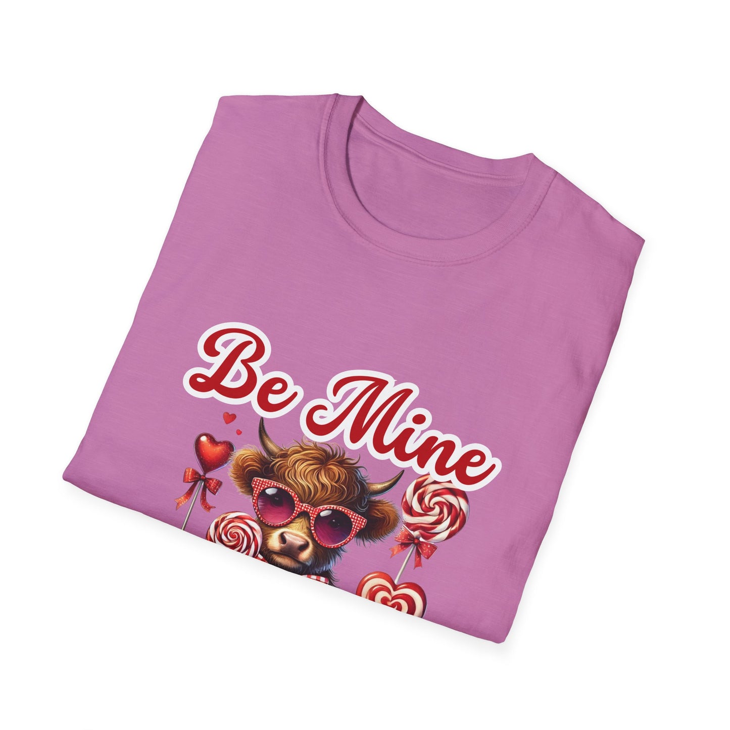 Highland Cow Valentine Be Mine Unisex T-Shirt