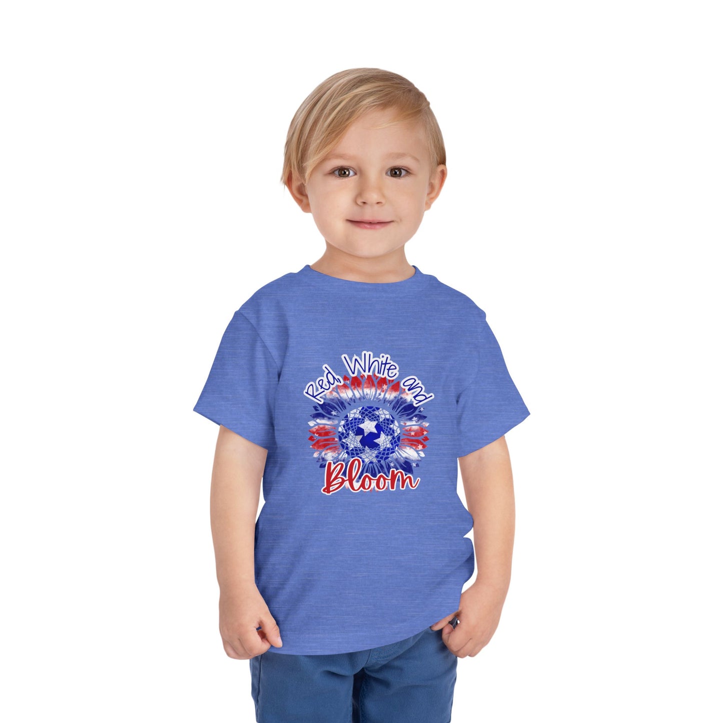 Red, White and Bloom β Patriotic Sunflower Kids T-Shirt