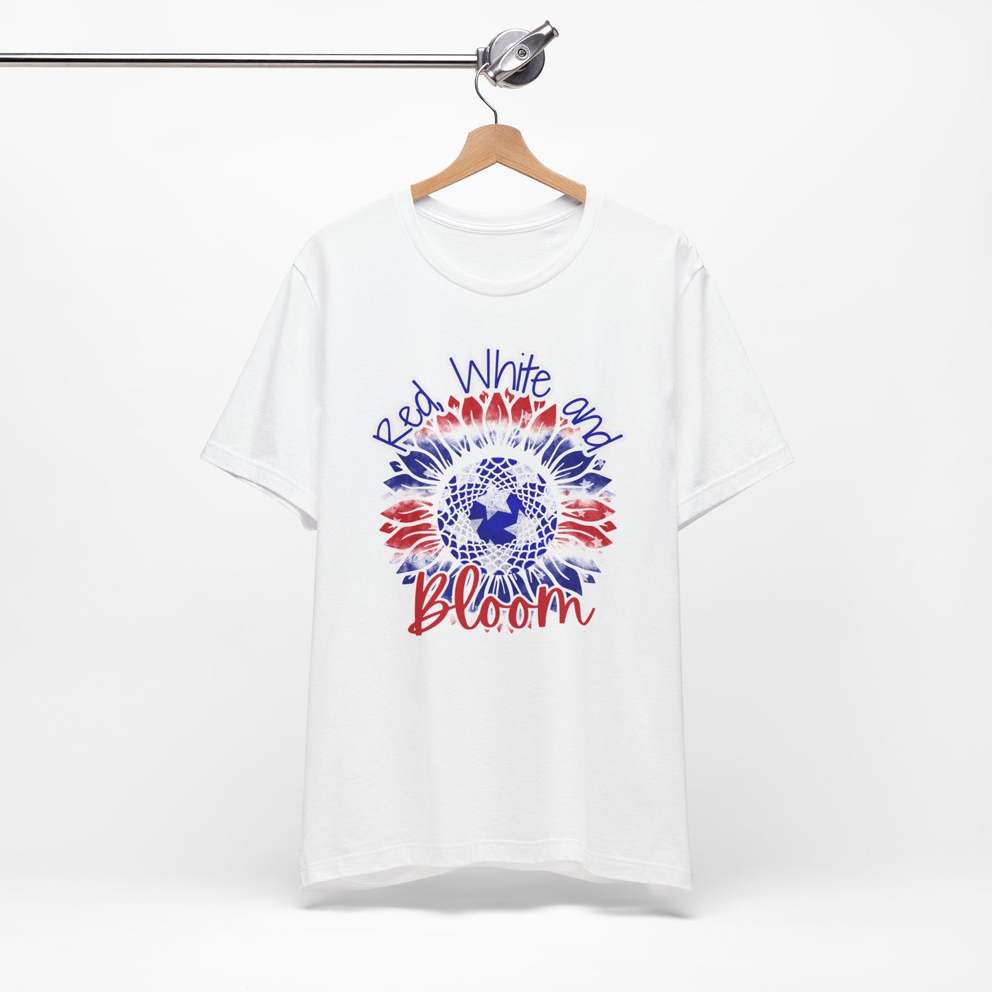 Red, White and Bloom β Patriotic Sunflower T-Shirt
