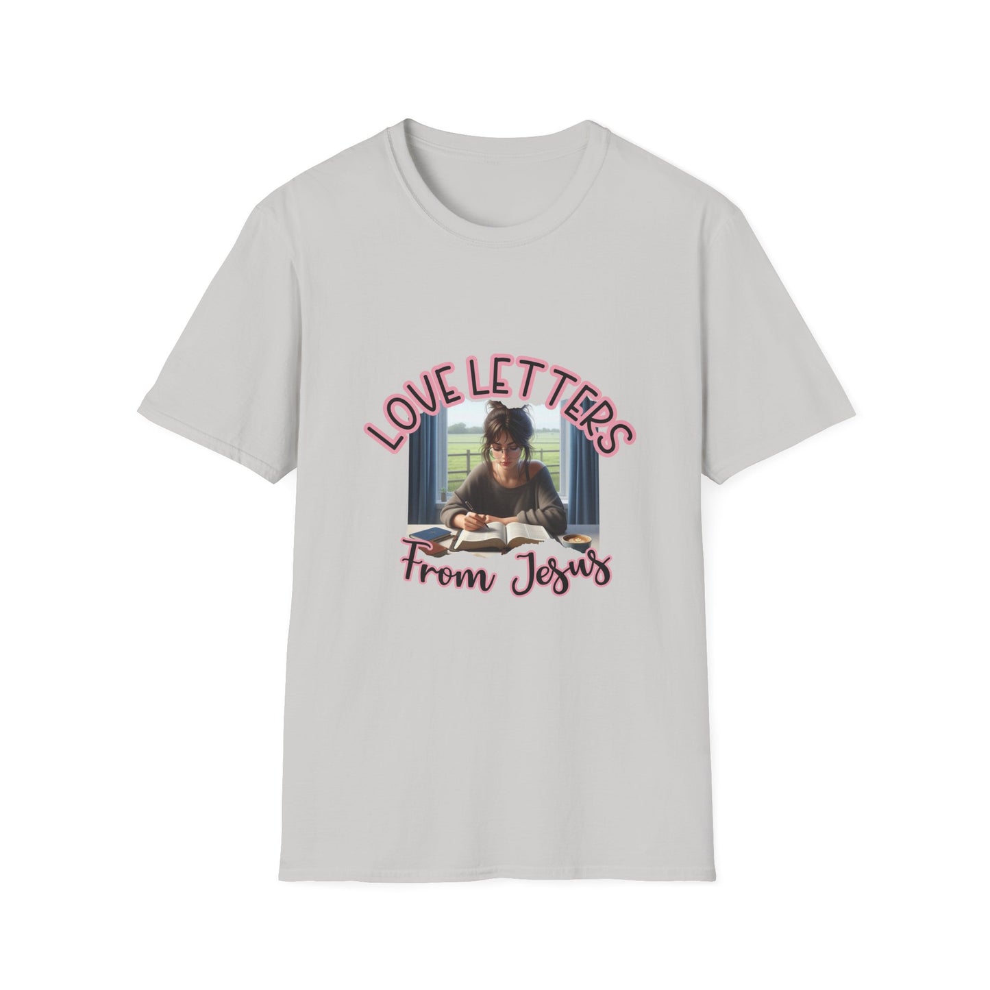 Inspirational Love Letters T-Shirt, Christian Tee, Faith-Based Clothing, Gift for Her, Religious Apparel, Church Outfit