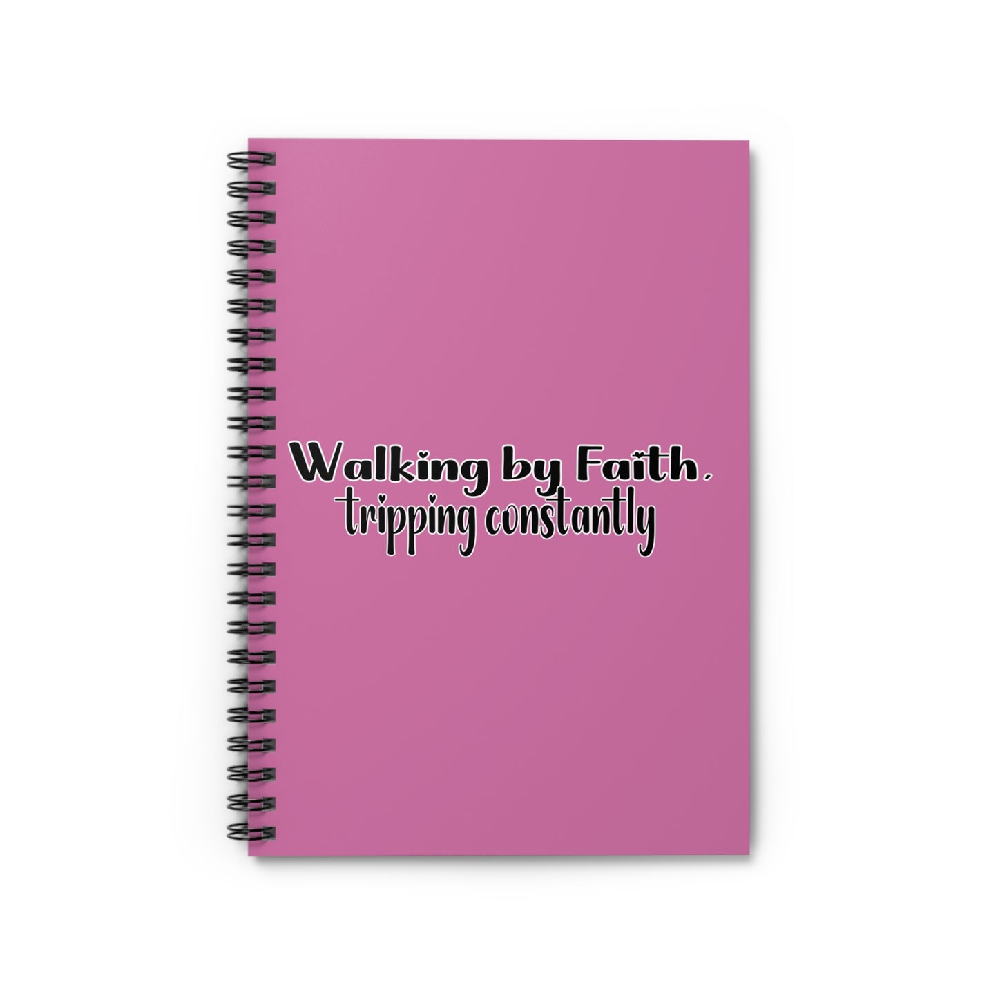 Walking by Faith Tripping Constantly Notebook | Funny Christian Journal | Grace Over Perfection Prayer Journal | Faith Gift for Women