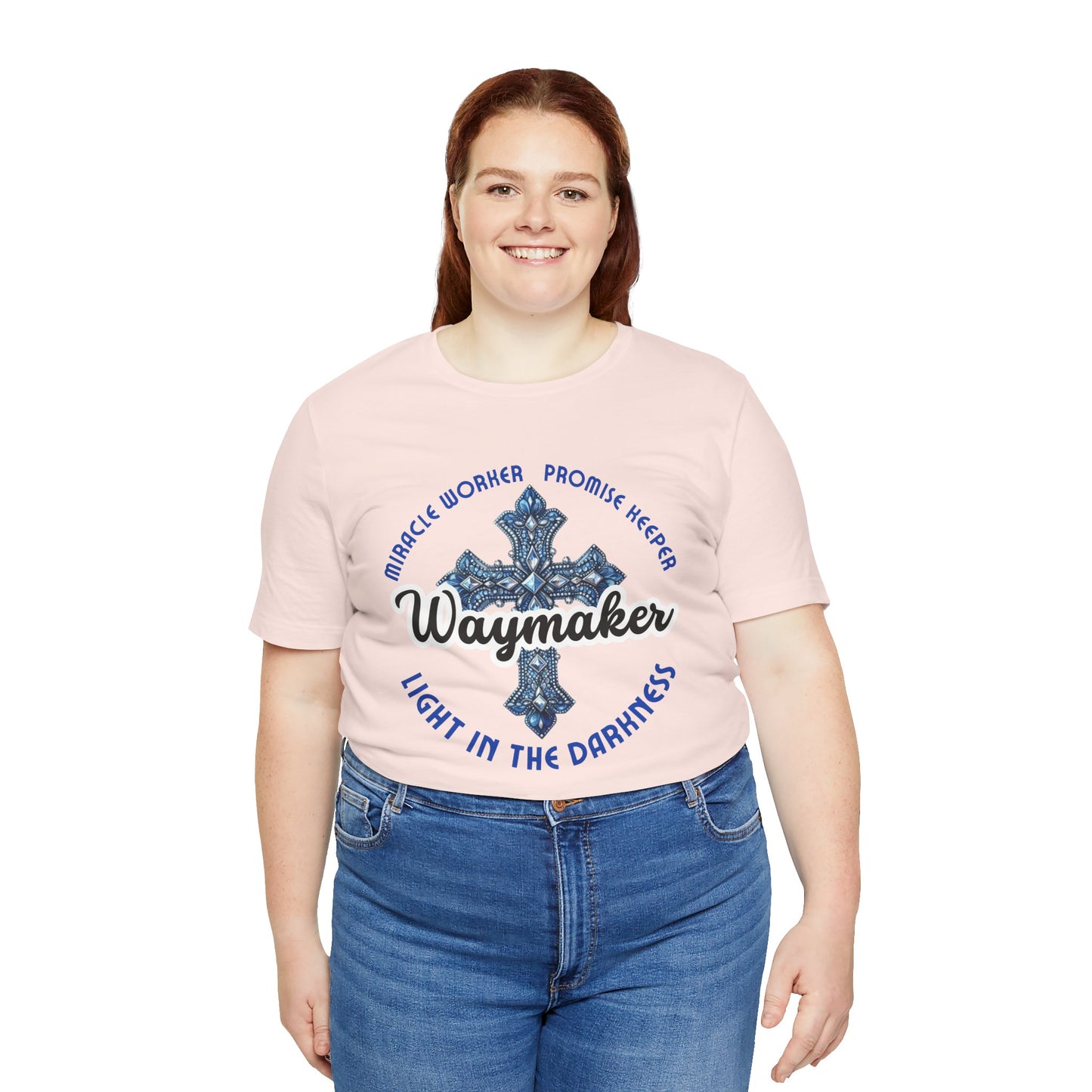 Waymaker – Christian Worship T-Shirt with Jeweled Cross