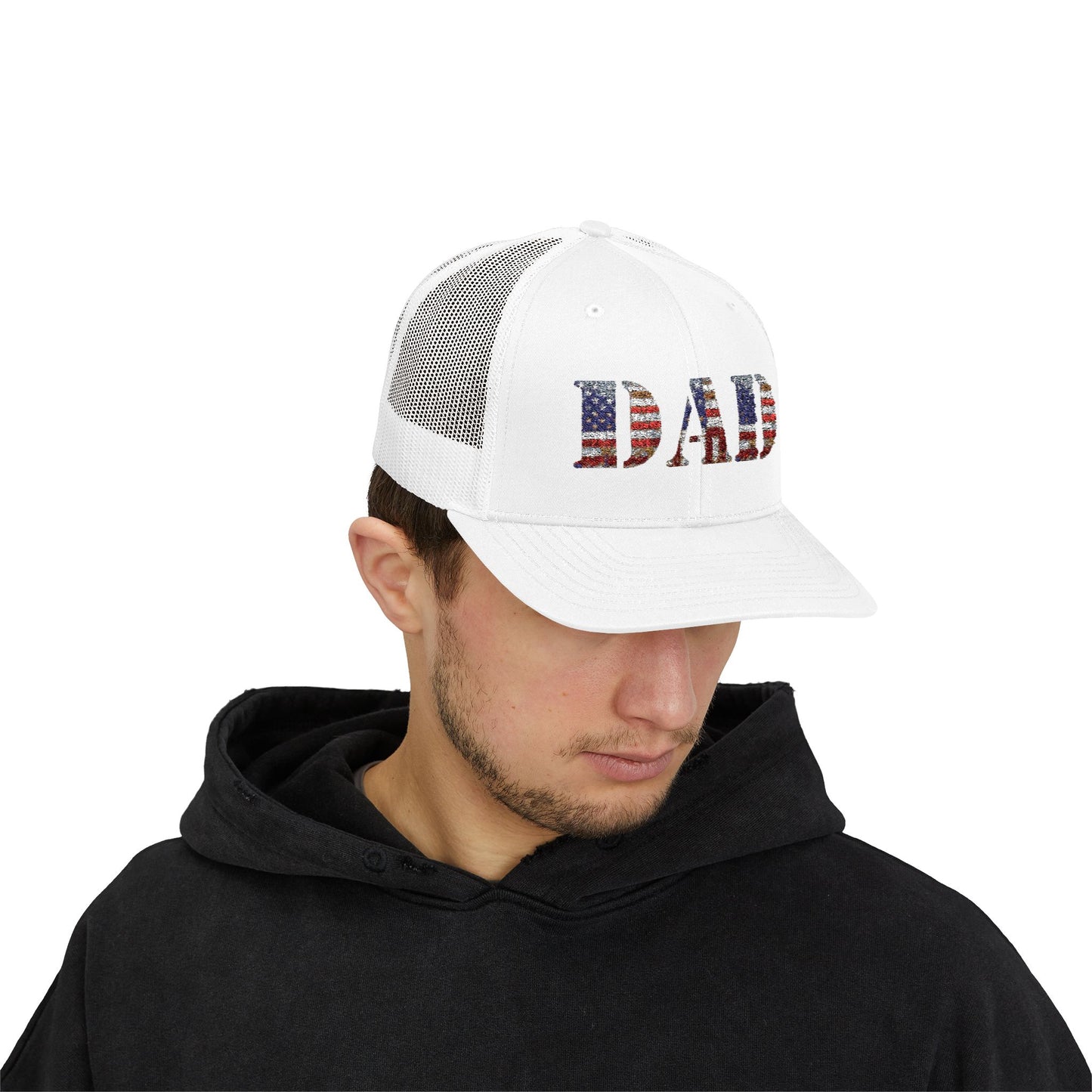 Patriotic Dad Snapback Trucker Cap - Perfect Gift for Father's Day, Birthday, Casual Wear, BBQs, and Outdoor Activities, Stylish Dad Hat