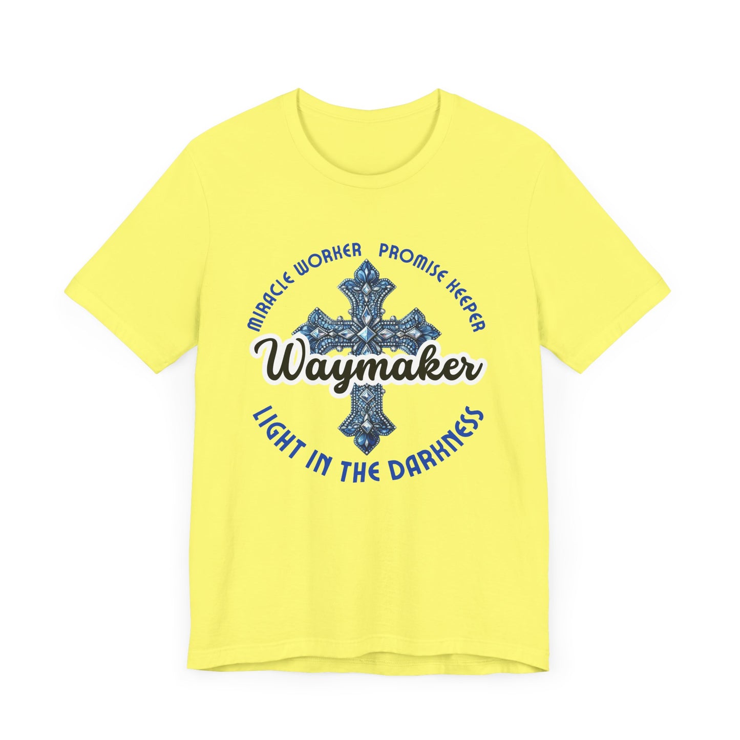 Waymaker – Christian Worship T-Shirt with Jeweled Cross