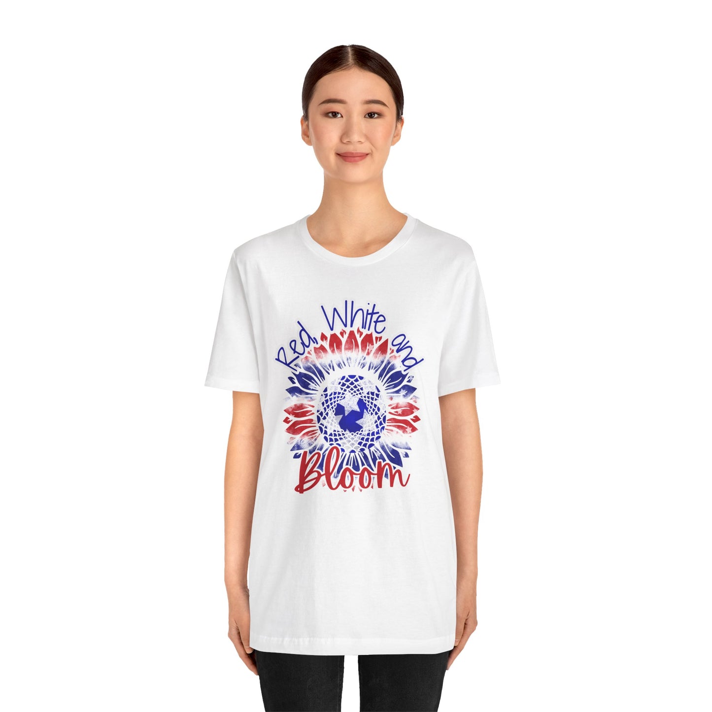 Red, White and Bloom β Patriotic Sunflower T-Shirt