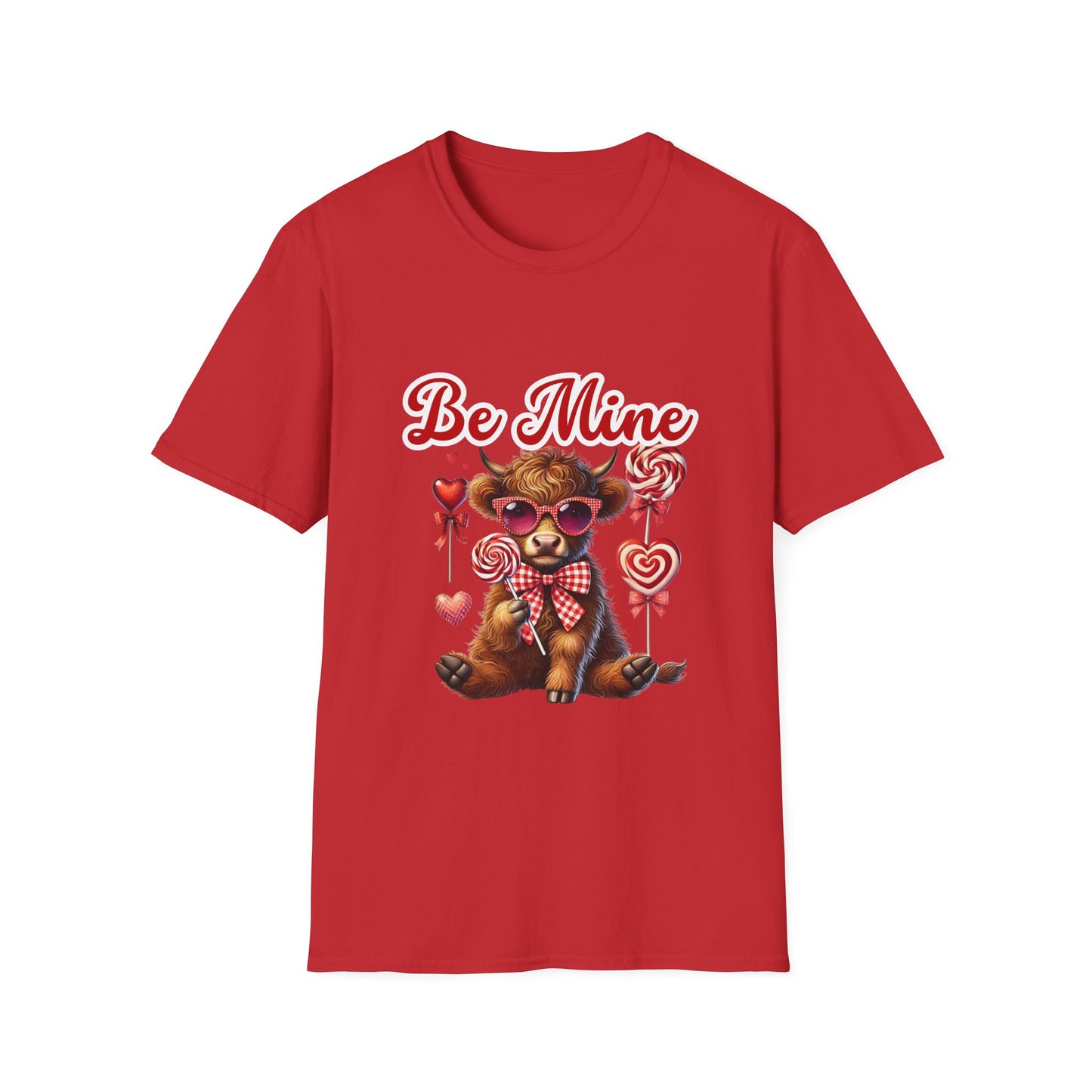 Highland Cow Valentine Be Mine Unisex T-Shirt