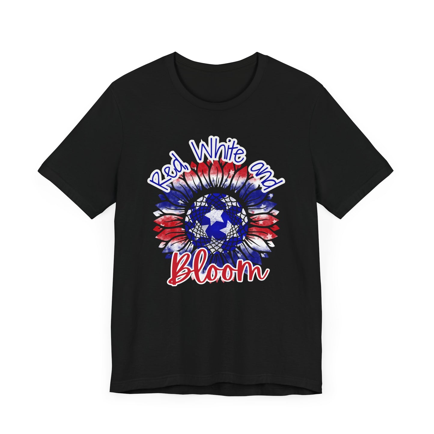 Red, White and Bloom β Patriotic Sunflower T-Shirt