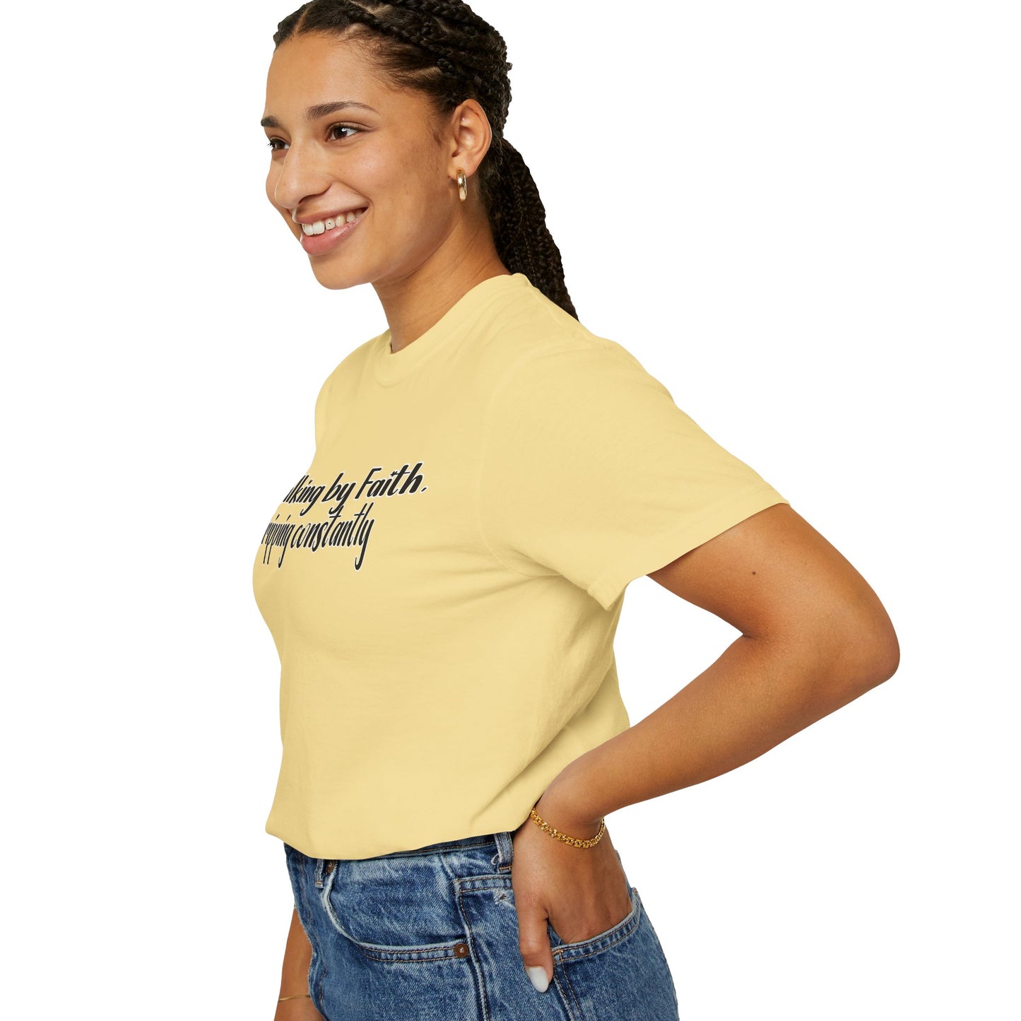 Walking by Faith (Tripping Constantly) – Funny Christian T-Shirt