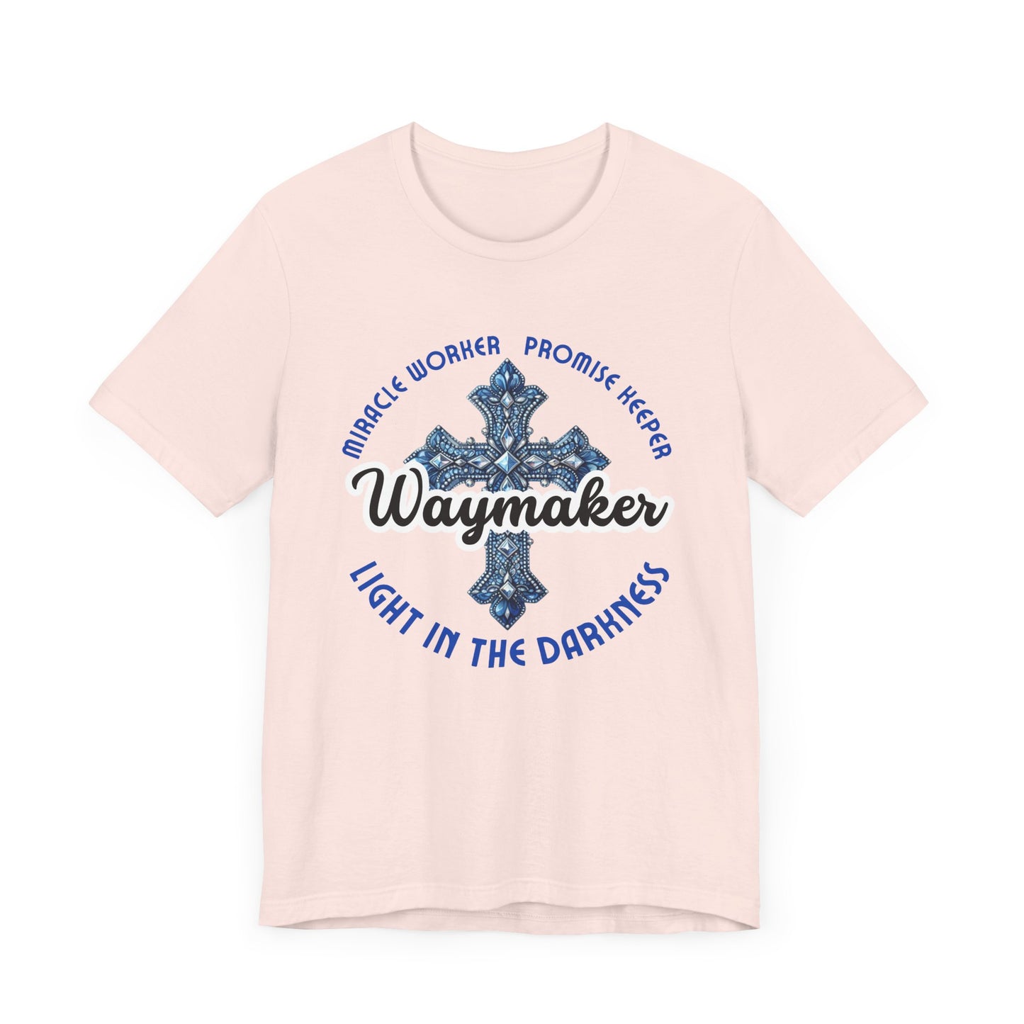 Waymaker – Christian Worship T-Shirt with Jeweled Cross
