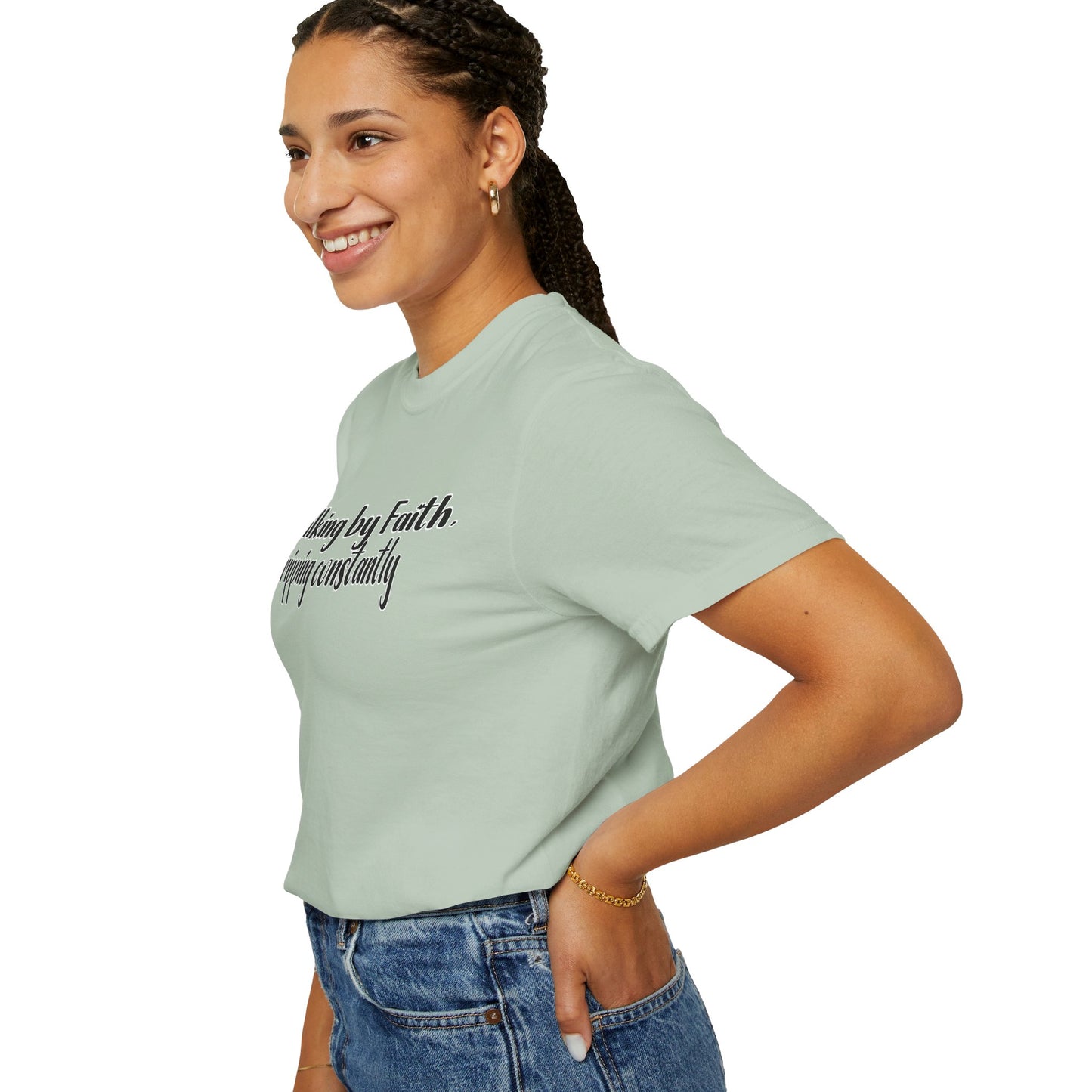 Walking by Faith (Tripping Constantly) – Funny Christian T-Shirt
