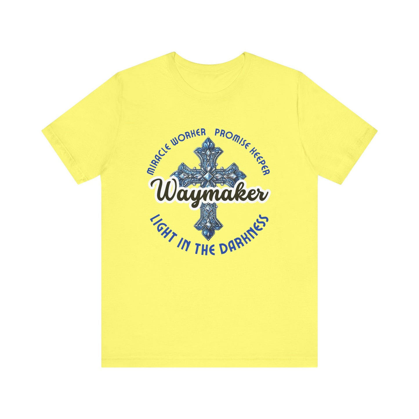 Waymaker – Christian Worship T-Shirt with Jeweled Cross